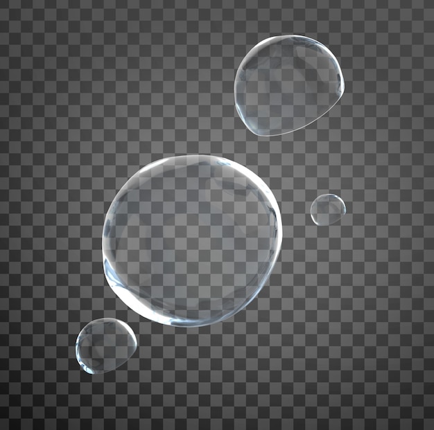 Klarer Bubble-Element-Vektor auf durchsichtigem Hintergrund