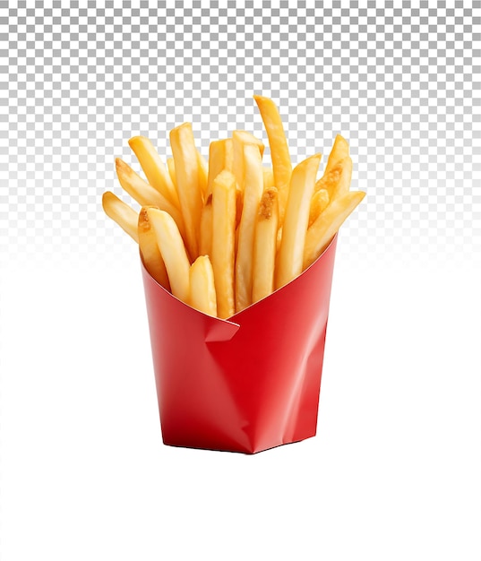 PSD klarer hintergrund mit köstlichen pommes frites