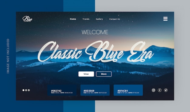 Klassische Blue Era Landing Page