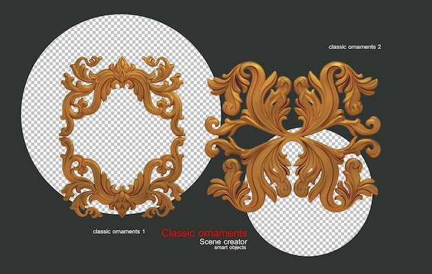 Klassische goldene Ornamentmotive