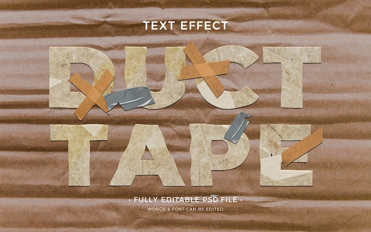 PSD klebeband-text-effekt