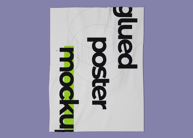 Klebte Poster-Mockup