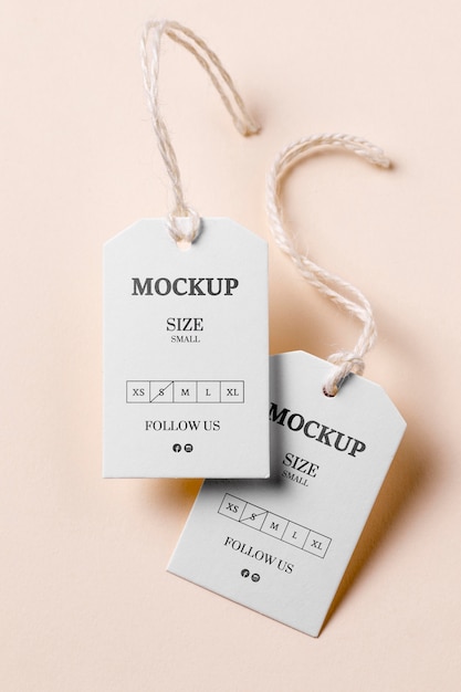 Kleidung weiß Größe Tag Modell