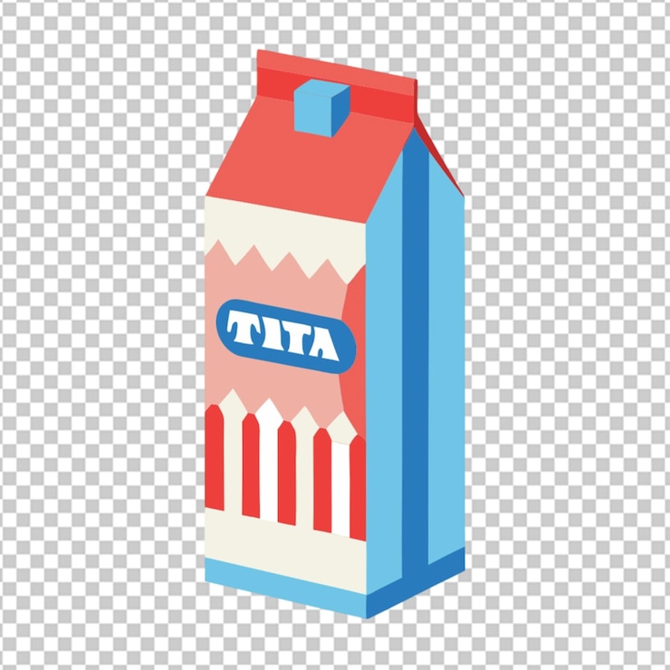 PSD kleine milch auf durchsichtigem hintergrund