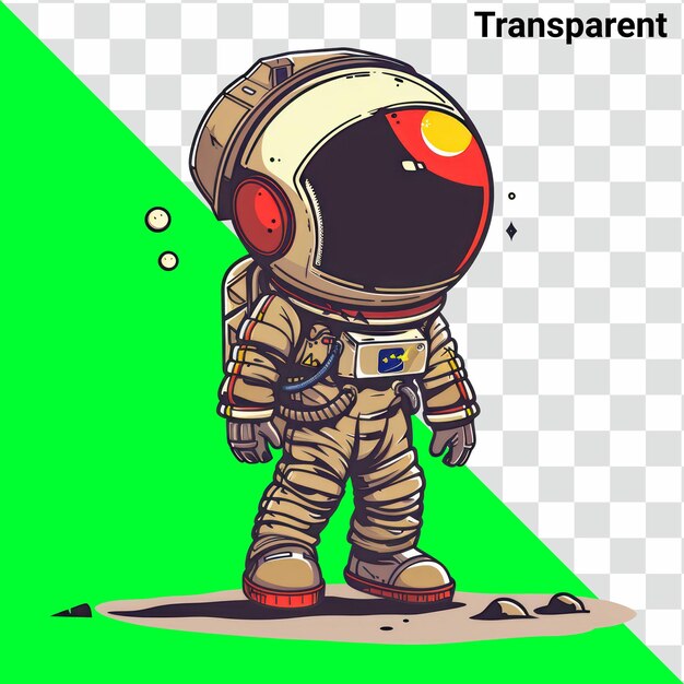 PSD kleiner astronaut in chibi-stil