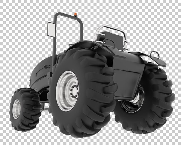 PSD kleiner traktor auf transparentem hintergrund 3d-darstellung