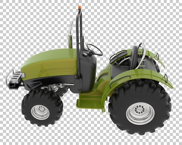 PSD kleiner traktor auf transparentem hintergrund 3d-darstellung