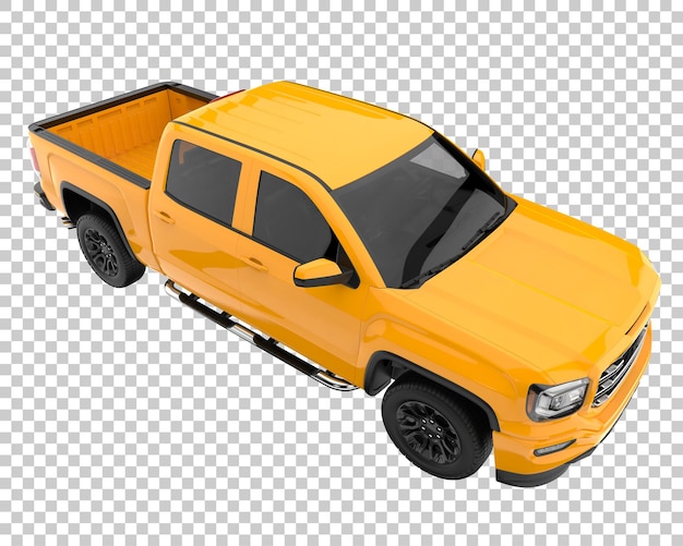 Kleintransporter auf transparentem Hintergrund. 3D-Rendering - Abbildung