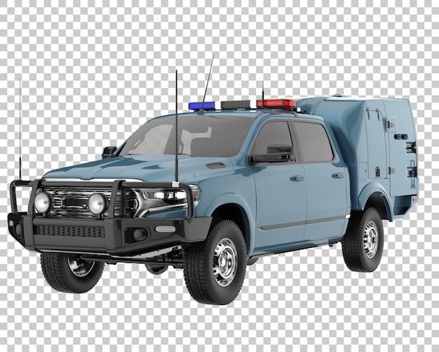 Kleintransporter auf transparentem Hintergrund. 3D-Rendering - Abbildung