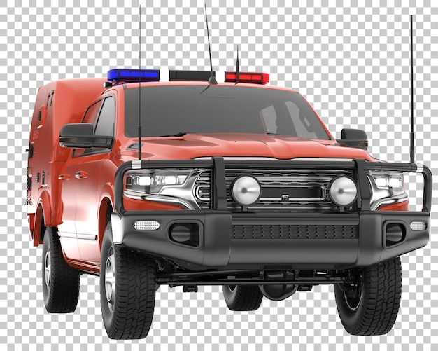 Kleintransporter auf transparentem Hintergrund. 3D-Rendering - Abbildung