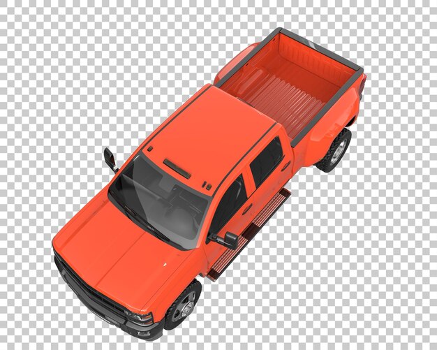 Kleintransporter auf transparentem Hintergrund. 3D-Rendering - Abbildung