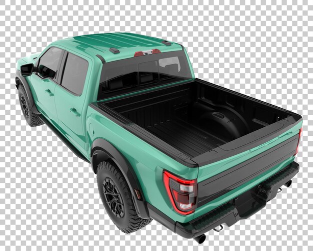 Kleintransporter auf transparentem Hintergrund. 3D-Rendering - Abbildung