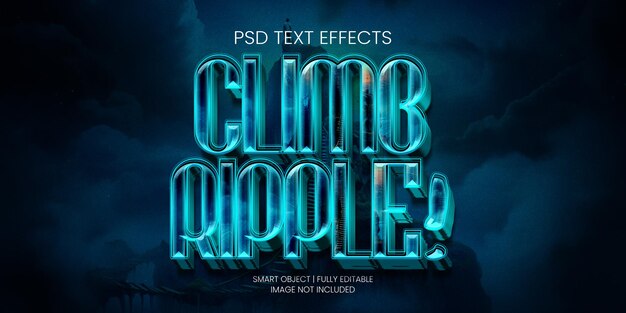 PSD kletterripple-texteffekt