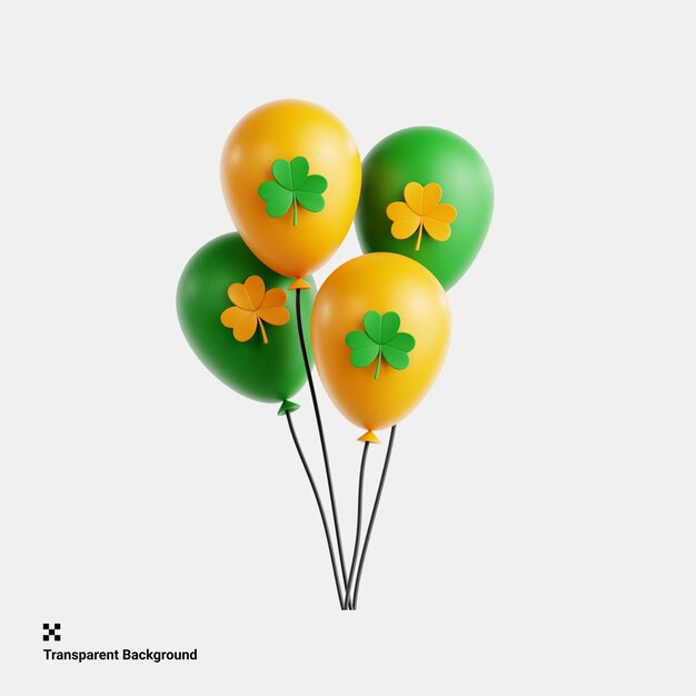 PSD kloverballon schwebt in der st. patrick's day parade