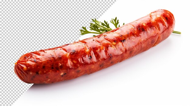 PSD knackwurst isolé sur un fond transparent