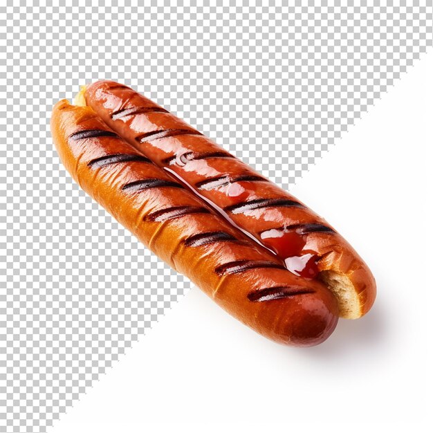 PSD knackwurst isolé sur un fond transparent