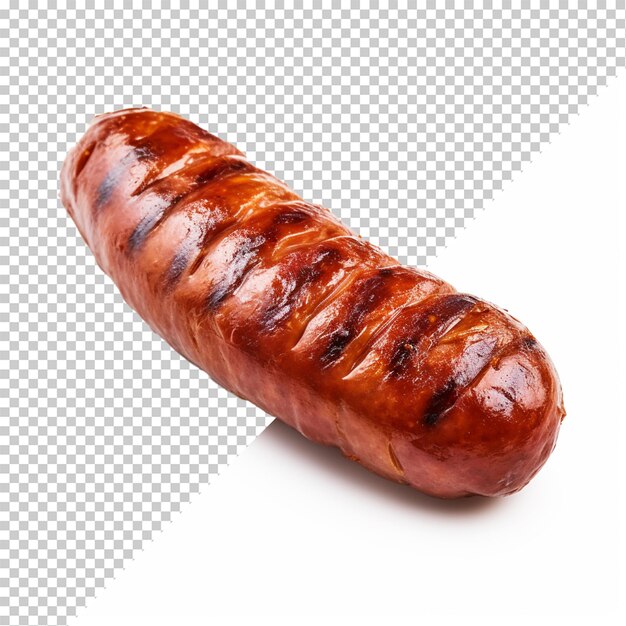 PSD knackwurst isolé sur un fond transparent