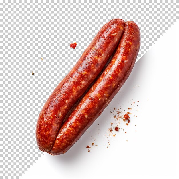 PSD knackwurst isolé sur un fond transparent