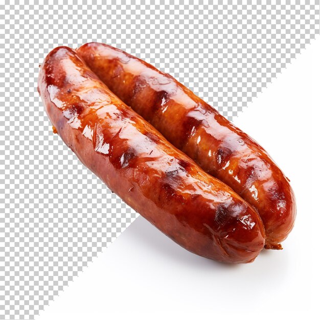 PSD knackwurst isolé sur un fond transparent