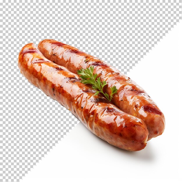 PSD knackwurst isolé sur un fond transparent