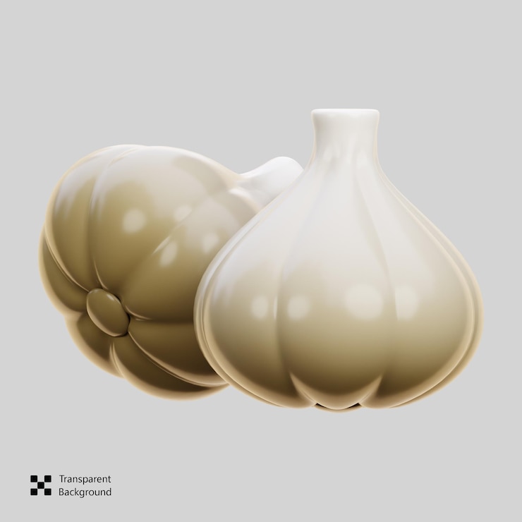PSD knoblauch-3d-symbol