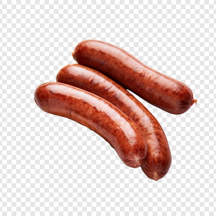 PSD knockwurst isolé sur un fond transparent