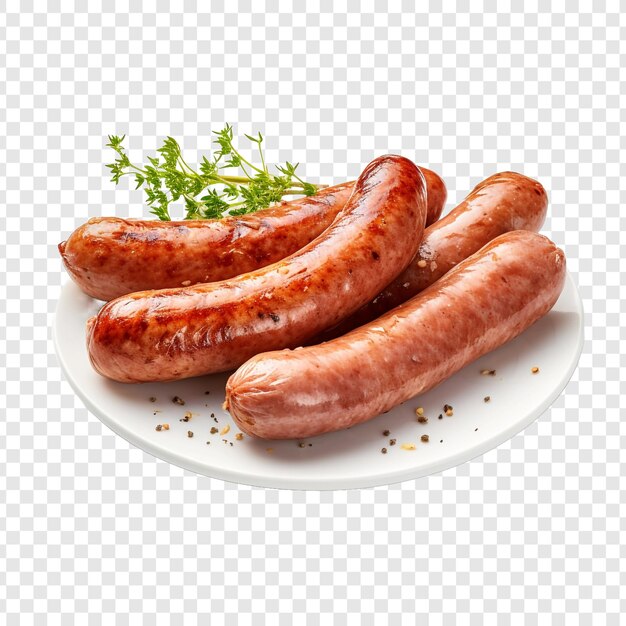 PSD knockwurst isolé sur un fond transparent