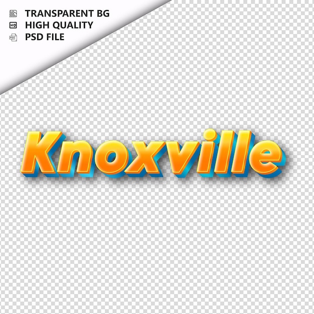 PSD knoxvillemade a partir de texto laranja com sombra transparente isolado