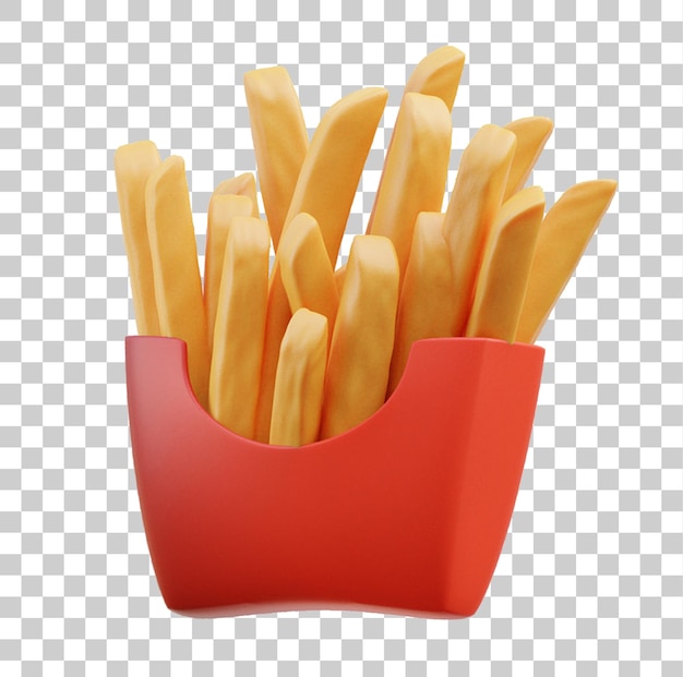 Knusprige Pommes Frites in rotem Karton