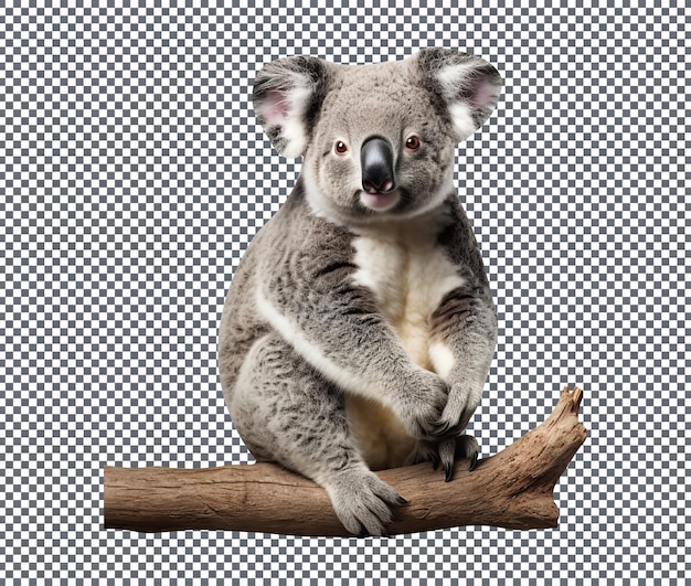 PSD koala elegante aislado sobre un fondo transparente