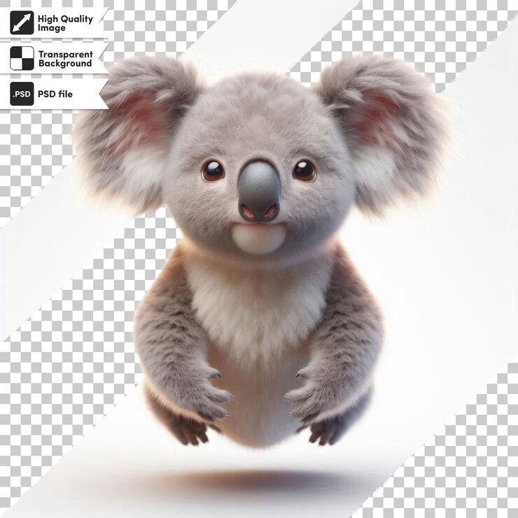 PSD un koala con una imagen de un koala en él