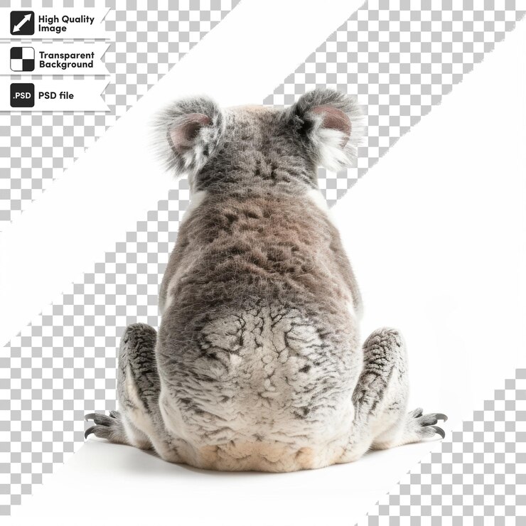 PSD un koala con una imagen de un koala en él