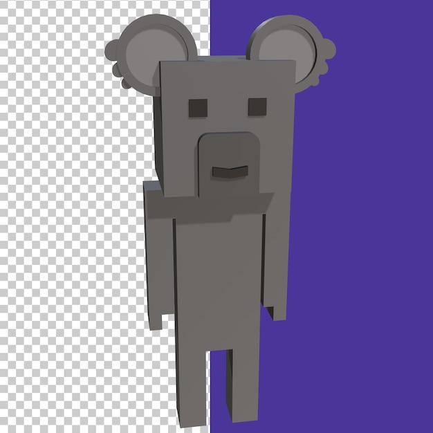 PSD koala de rendu 3d