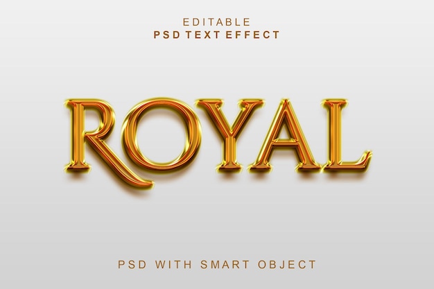 Königlicher Effekt des Textes 3d