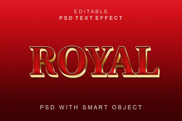 Königlicher Effekt des Textes 3d