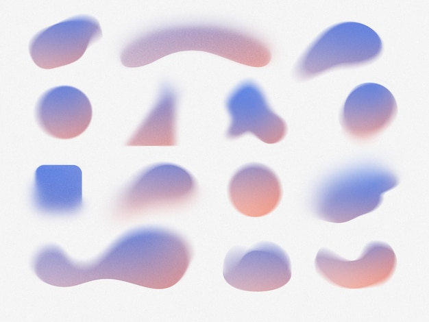 Körnige Mesh-Verlaufs-Blob-Formen