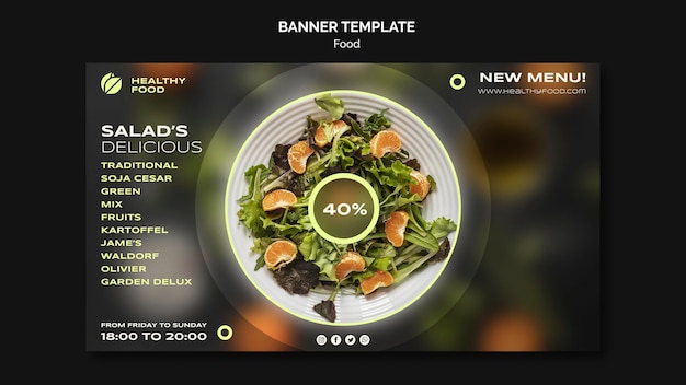 Köstliche Salatbanner-Vorlage