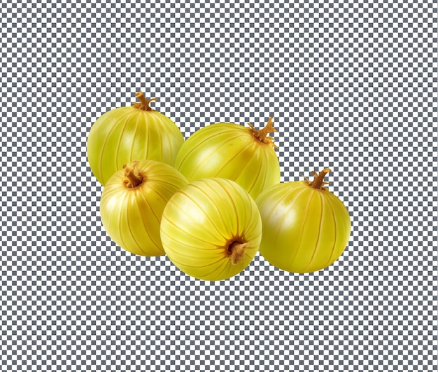 Köstliche Stachelbeeren auf durchsichtigem Hintergrund