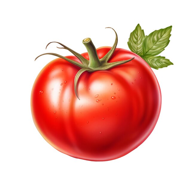 köstliche Tomate isoliert auf Weiß