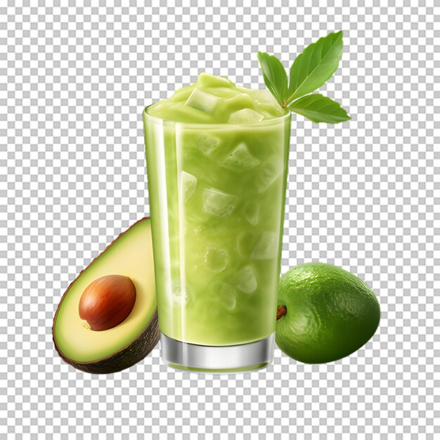 PSD köstlicher grüner smoothie auf durchsichtigem hintergrund