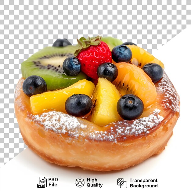 Köstlicher kuchen, der auf durchsichtigem hintergrund isoliert ist, enthält eine png-datei