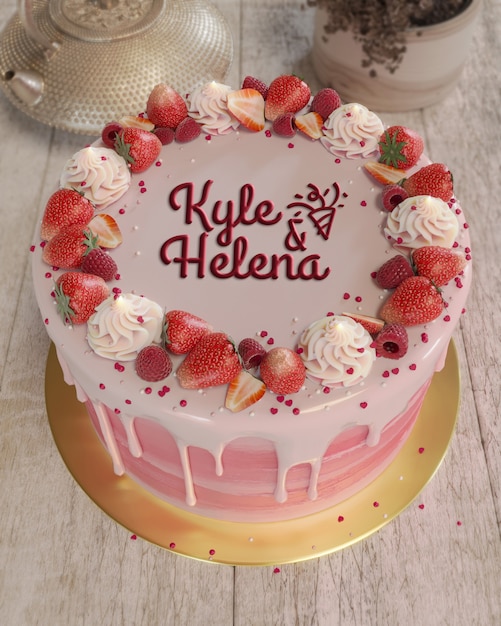 köstlicher Kuchen mit Text-Mockup