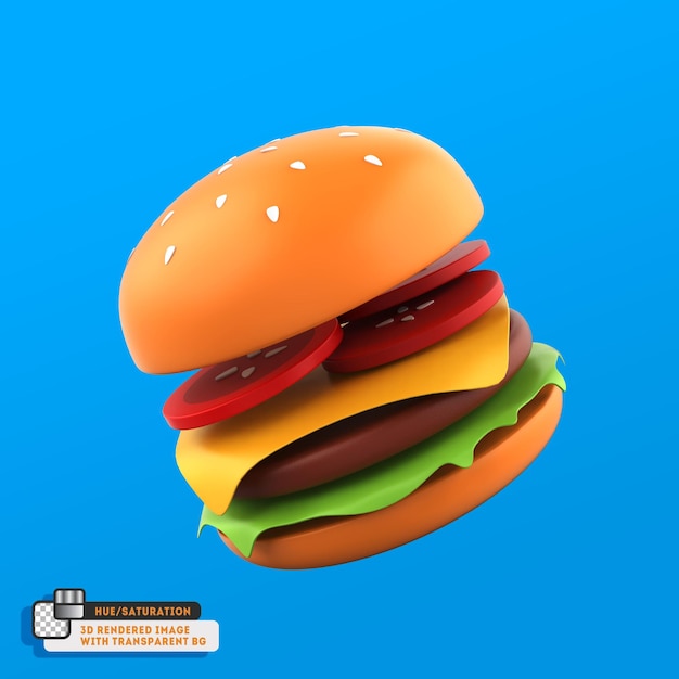 Köstliches 3d-burger-symbol