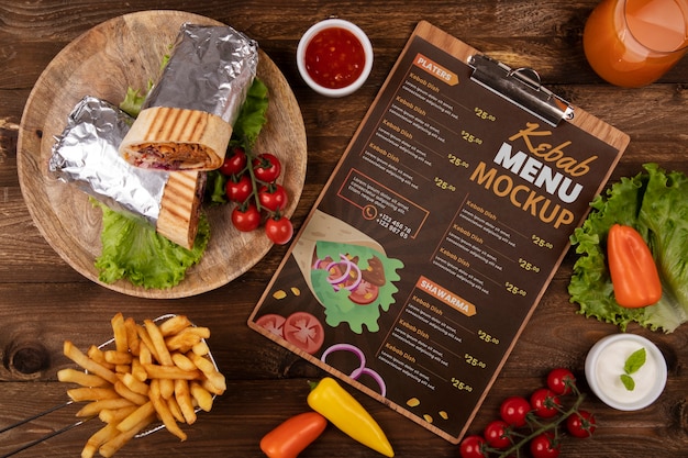 Köstliches Essen Arrangement flach liegen
