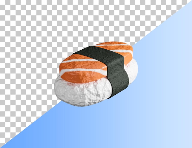 PSD köstliches sushi 3d-symbol. psd-3d-rendering