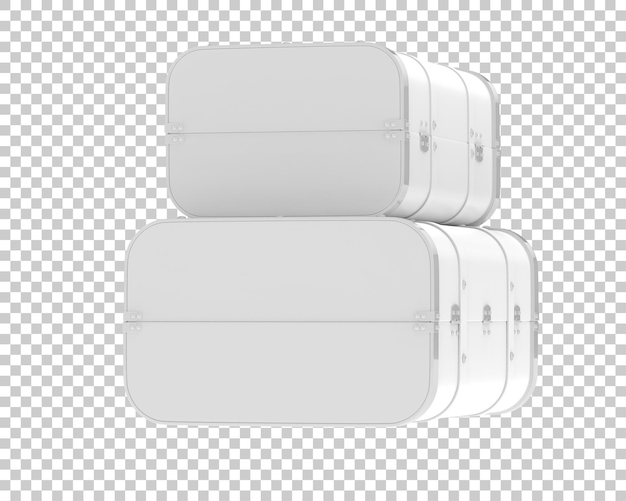 Koffer isoliert auf durchsichtigem Hintergrund 3D-Rendering-Illustration