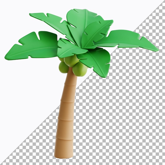 Kokosnussbaum in 3D