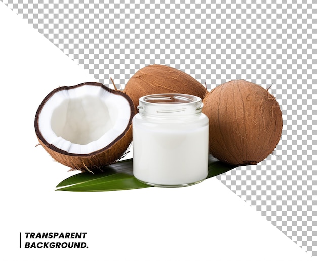 Kokosnussöl, Transparenter Hintergrund