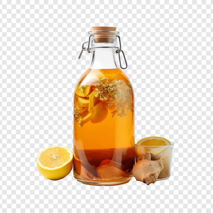 PSD kombucha isolé sur fond transparent