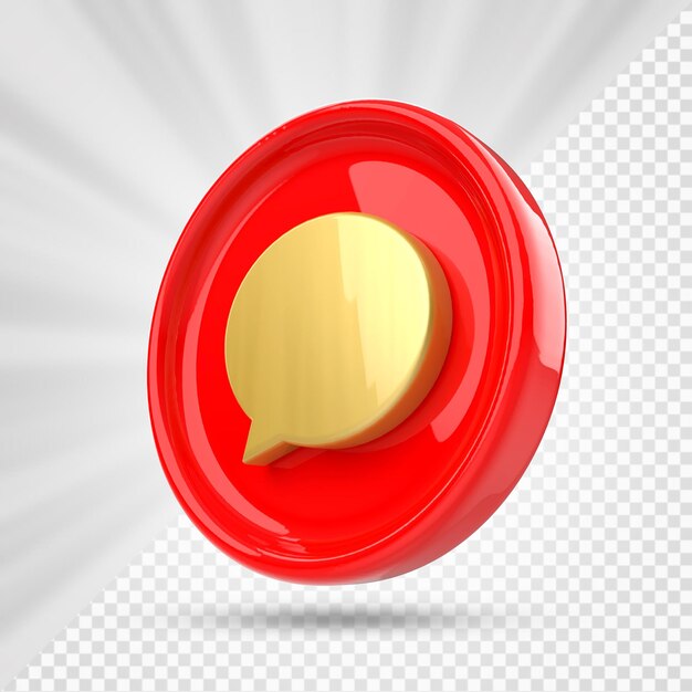 Kommentarsymbol Kommentarschaltfläche . 3D-Element